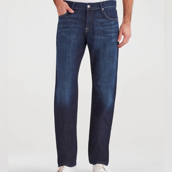 Blue jeans 7 For ALL Mankind jeans straight leg size 30/28 adjustable waste - Picture 1 of 14